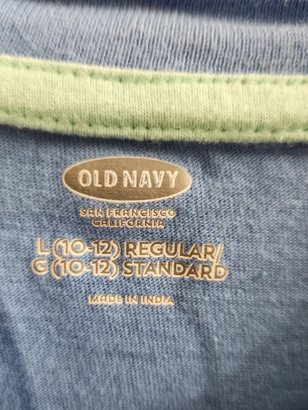 Old Navy Kids Blue Striped Pocket Tee